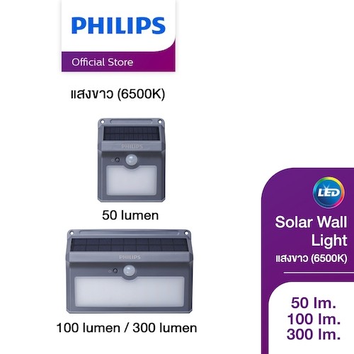 อ่านก่อนควักกระเป๋าซื้อ: ไฟติดผนังโซลาร์ Philips BWS010 Gen2 โฉมใหม่ แสงขาว 6500K ปรับความสว่างได้